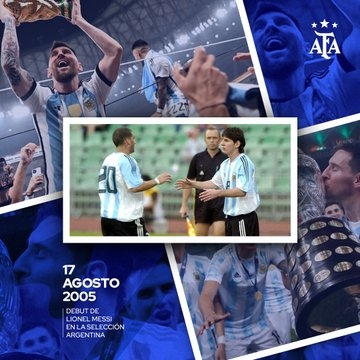 云开体育官网-一段传奇的开始！梅西上演国家队首秀20周年，阿根廷官方发图纪念